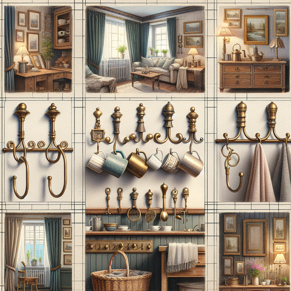 Hooked on Boho: Antique Brass Cup Hooks for Warm, Whimsical Style